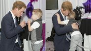 Príncipe Harry e o garotinho Carson Hartley - Getty Images