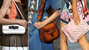 Clutch ou maxibolsa: Veja galeria com as bolsas que serão tendência na primavera-verão - Foto-montagem