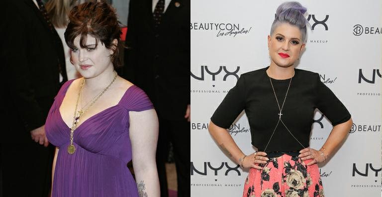 Kelly Osbourne em 2007 e em 2014 - Getty Images