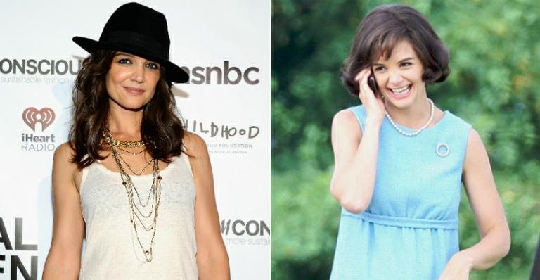 Katie Holmes voltará a viver Jacqueline Kennedy Onassis em série de TV - Getty Images e Divulgação