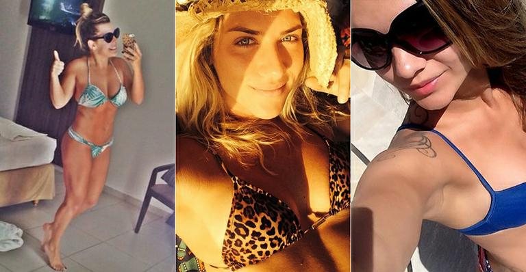 Giovanna Ewbank, Kelly Key e mais famosas fazem selfie de biquíni - Foto-montagem