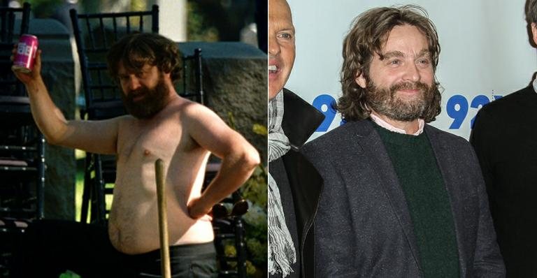 Zach Galifianakis, ator de 'Se Beber, Não Case!', aparece bem mais magro em NY - Foto-montagem