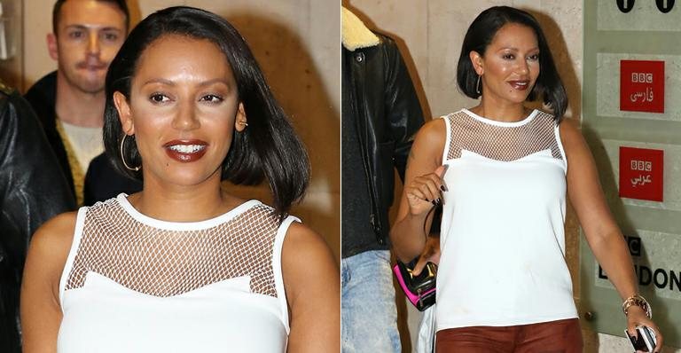 Ex-Spice Girl Mel B exagera no corretivo e provoca 'efeito panda' no make - Foto-montagem/ AKM