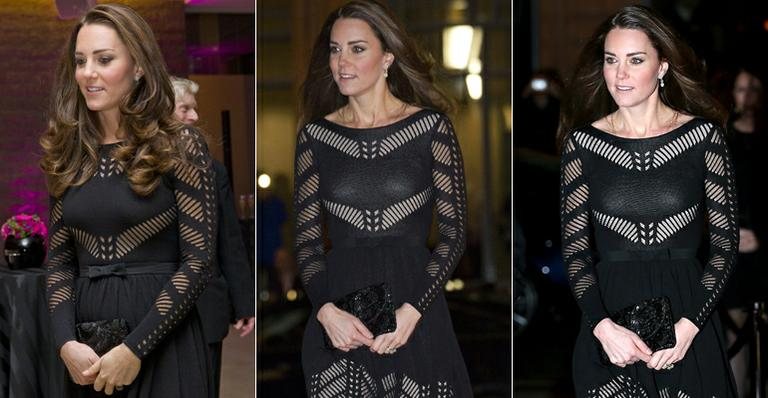 Grávida, Kate Middleton usa vestido de R$ 2 mil que marca a cintura e evidencia barriga - Foto-montagem/ Getty Images