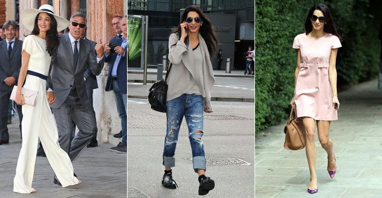 Amal Alamuddin, mulher de George Clooney, pode ser eleita a mulher mais elegante do ano - Foto-montagem