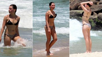 Bruna Linzmeyer mostra corpo sarado na praia - J.Humberto /AgNews