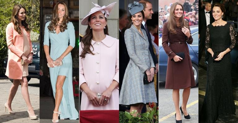 Kate Middleton adota estilo sexy na segunda gravidez. Compare os looks - Foto-montagem