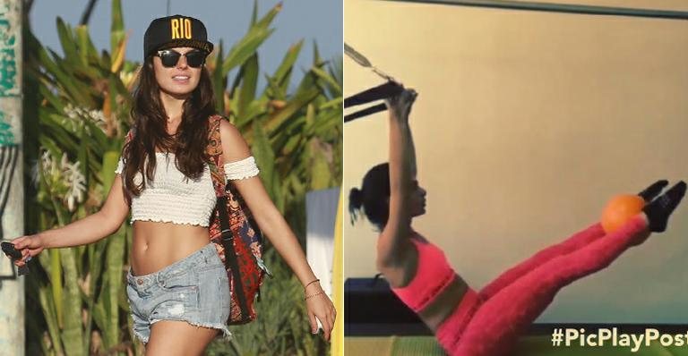 Isis Valverde faz pilates para ter a 'barriga zero'. Veja performance da atriz - Foto-montagem