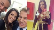 Simony e Patrick Silva posam com Silvio Santos - Instagram/Reprodução