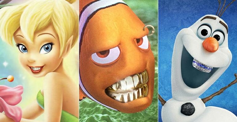 Personagens da Disney ganham grills nos dentes em adaptação feita por estúdio de design - DesignCrowd.com