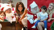 Dani Suzuki e Juliana Silveira visitam o Papai Noel com Kauai e Bento - Marcos Ferreira e Johnson Parraguez / Foto Rio News