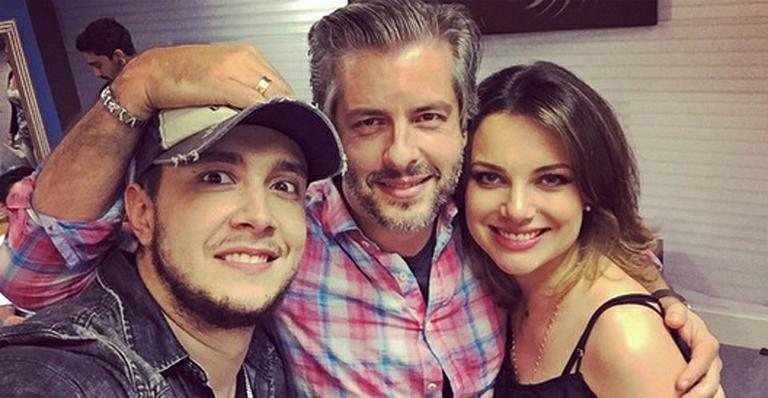 Bruno Boncini com Victor Chaves e Poliana Bagatini - Instagram/Reprodução