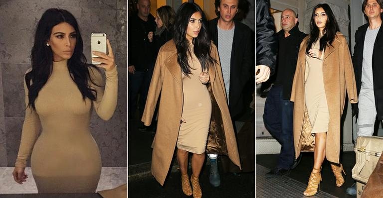 Kim Kardashian usa vestido de 19 dólares comprado na internet - Foto-montagem/ AKM-GSI Splash News/ Reprodução Instagram