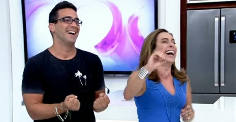 André Marques e Cissa Guimarães no Mais Você - TV Globo/Reprodução