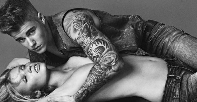 Justin Bieber e Lara Stone - Divulgação