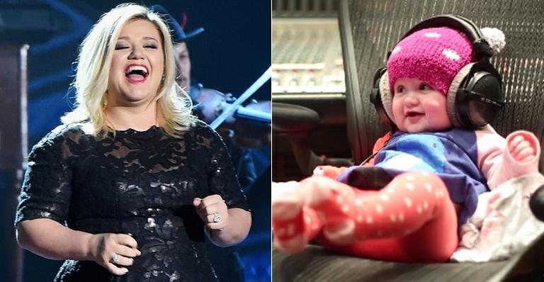 Kelly Clarkson e a filha River - Getty Images e Twitter/Reprodução