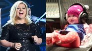 Kelly Clarkson e a filha River - Getty Images e Twitter/Reprodução