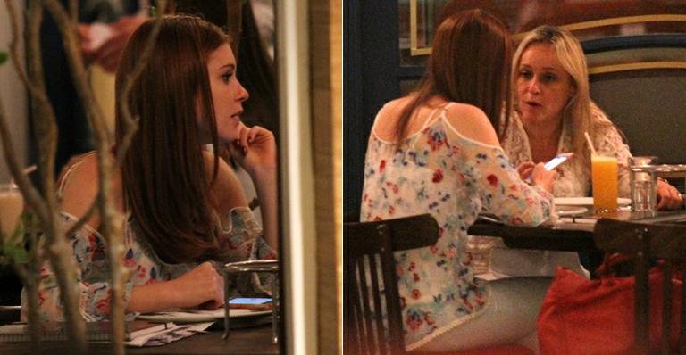 Marina Ruy Barbosa janta acompanhada da mãe em shopping do Rio de Janeiro - Foto-montagem/ Foto RioNews