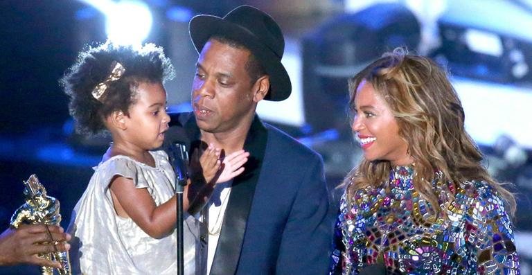 Blue Ivy e os pais, Jay Z e Beyoncé - Getty Images