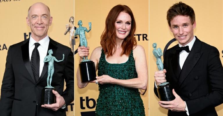 J.K. Simmons, Julianne Moore e Eddie Redmayne - Getty Images