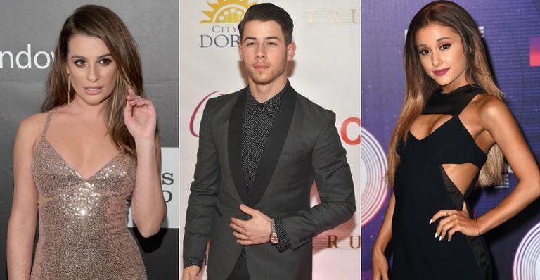 Lea Michele, Nick Jonas e Ariana Grande - Getty Images