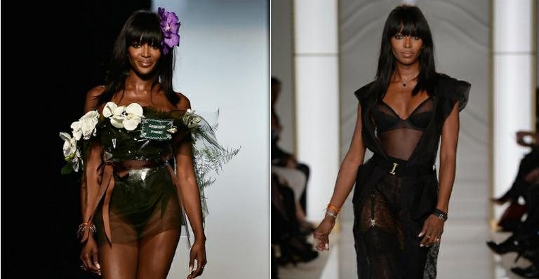 Naomi Campbell - Getty Images e La Perla/Reprodução