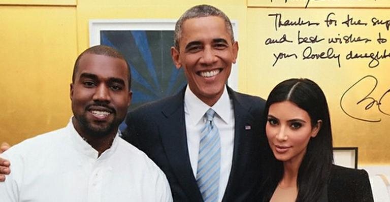 Kim Kardashian e Kanye West com o presidente Barack Obama - Instagram/Reprodução