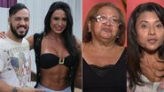 Belo, Gracyanne Barbosa e suas mães - Rodrigo dos Anjos/AgNews e TV Globo/Reprodução