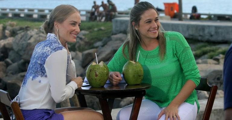 Angélica grava com Fernanda Gentil - Marcos Ferreira / Foto Rio News