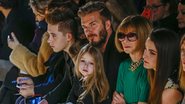 David Beckham e Harper ao lado de Anna Wintour - Reuters