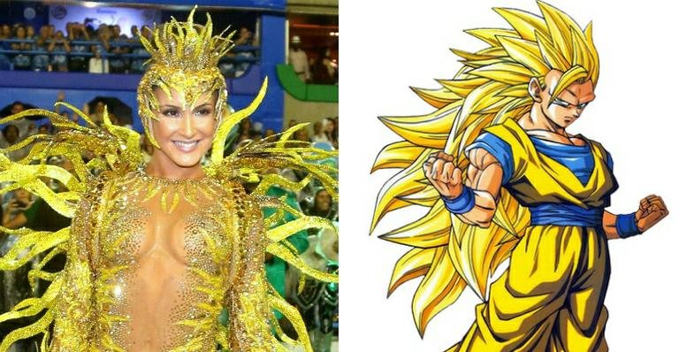 Fantasia de Claudia Leitte gera comparações com desenhos animados - André Freitas/AgNews e Divulgação