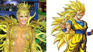 Fantasia de Claudia Leitte gera comparações com desenhos animados - André Freitas/AgNews e Divulgação