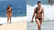 Glenda Kozlowski e Bruna Linzmeyer exibem boa forma na praia - AgNews