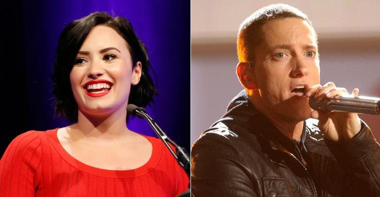 Demi Lovato e Eminem - Getty Images