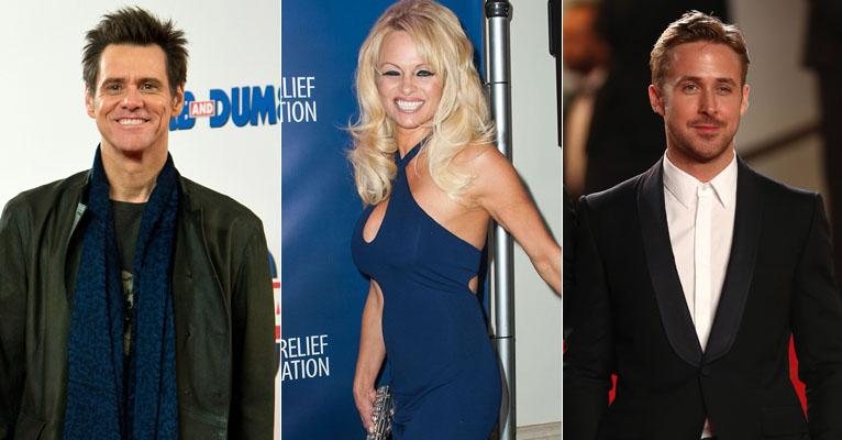 Jim Carrey, Pamela Anderson e Ryan Gosling - Getty Images