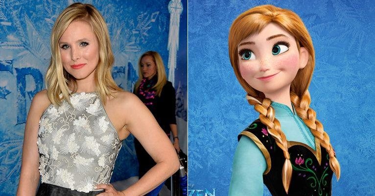 Kristen Bell e Anna de Frozen - Getty Images/Divulgação