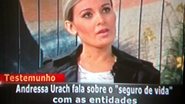 Andressa Urach prega na TV - Reprodução