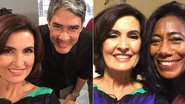 Fátima Bernardes faz selfies nos bastidores da Globo - Reprodução / Instagram