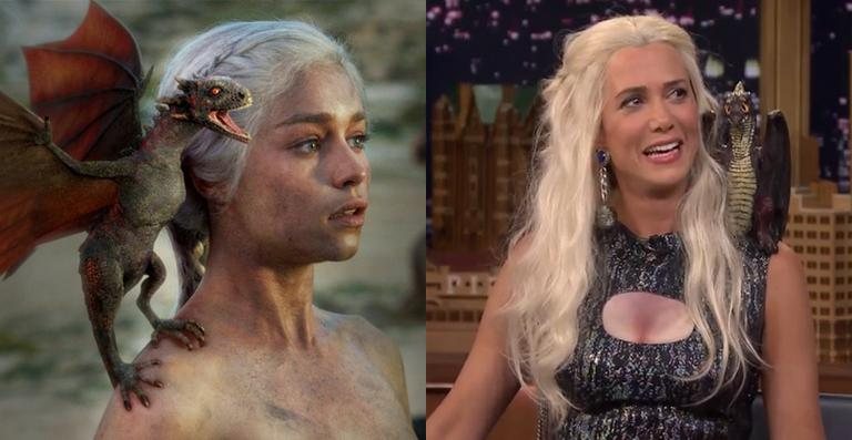 Kristen Wiig dá entrevista como se fosse a Khaleesi de 'Game of Thrones' - Reprodução