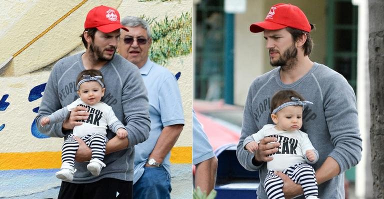 Ashton Kutcher com a filha - AKM-GSI