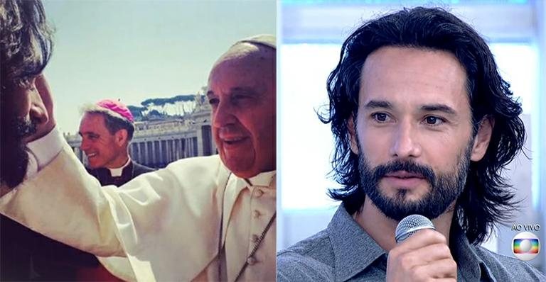 Rodrigo Santoro: Emoção na Praça São Pedro - Reprodução TV Globo