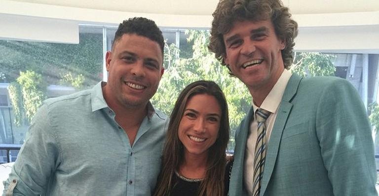 Patrícia Abravanel com Gustavo Kuerten e Ronaldo Nazário - Instagram/Reprodução