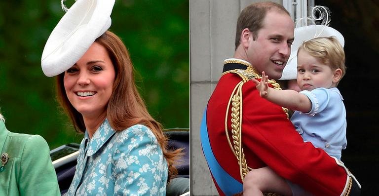 Kate Middleton, príncipe William e príncipe George - AKM-GSI / AKM-GSI