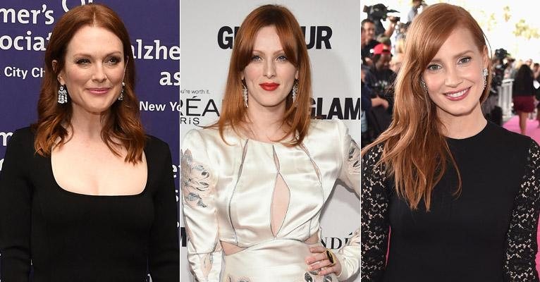 Julianne Moore, Karen Elson e Jessica Chastain - Getty Images