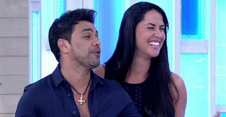 Zezé Di Camargo e Graciele Lacerda participam do Encontro - TV Globo/Reprodução