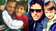 Henri Castelli e Thiago Rodrigues com os filhos - Reprodução/Instagram