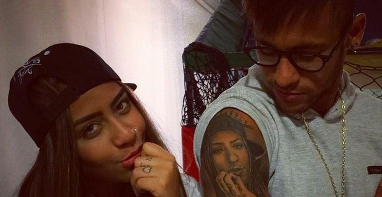 Neymar Jr. tatuou o rosto da irmã, Rafaella Santos, no mês passado - Reprodução/ Instagram