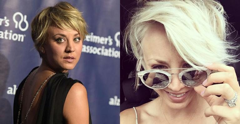 Kaley Cuoco exibe novo visual e adere ao loiro platinado. Confira! - GettyImages/ Reprodução/ Instagram