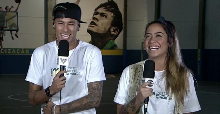 Neymar Jr. e Rafaella Santos no Altas Horas - Reprodução TV Globo