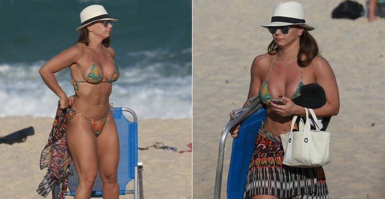 Viviane Araújo em praia no Rio de Janeiro - Dilson Silva / AgNews